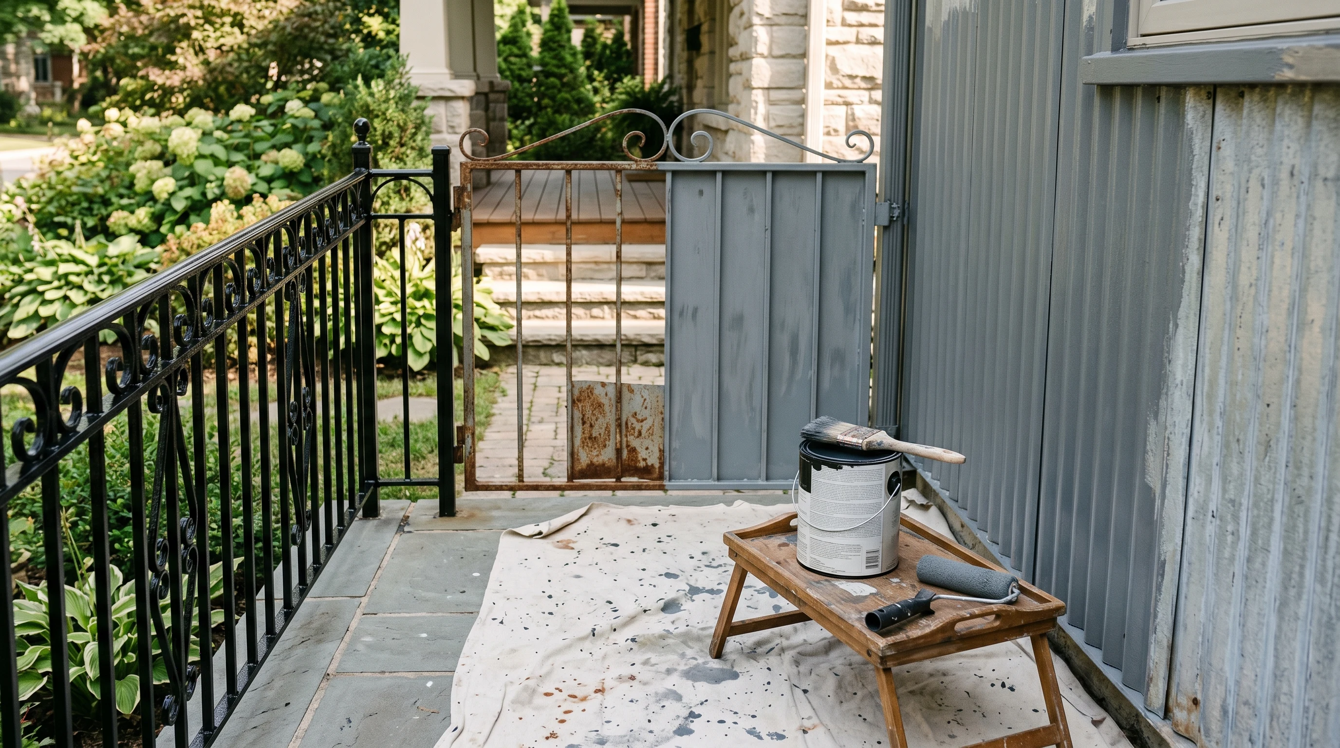 How to Paint Exterior Metal — Railings, Gates, and Siding