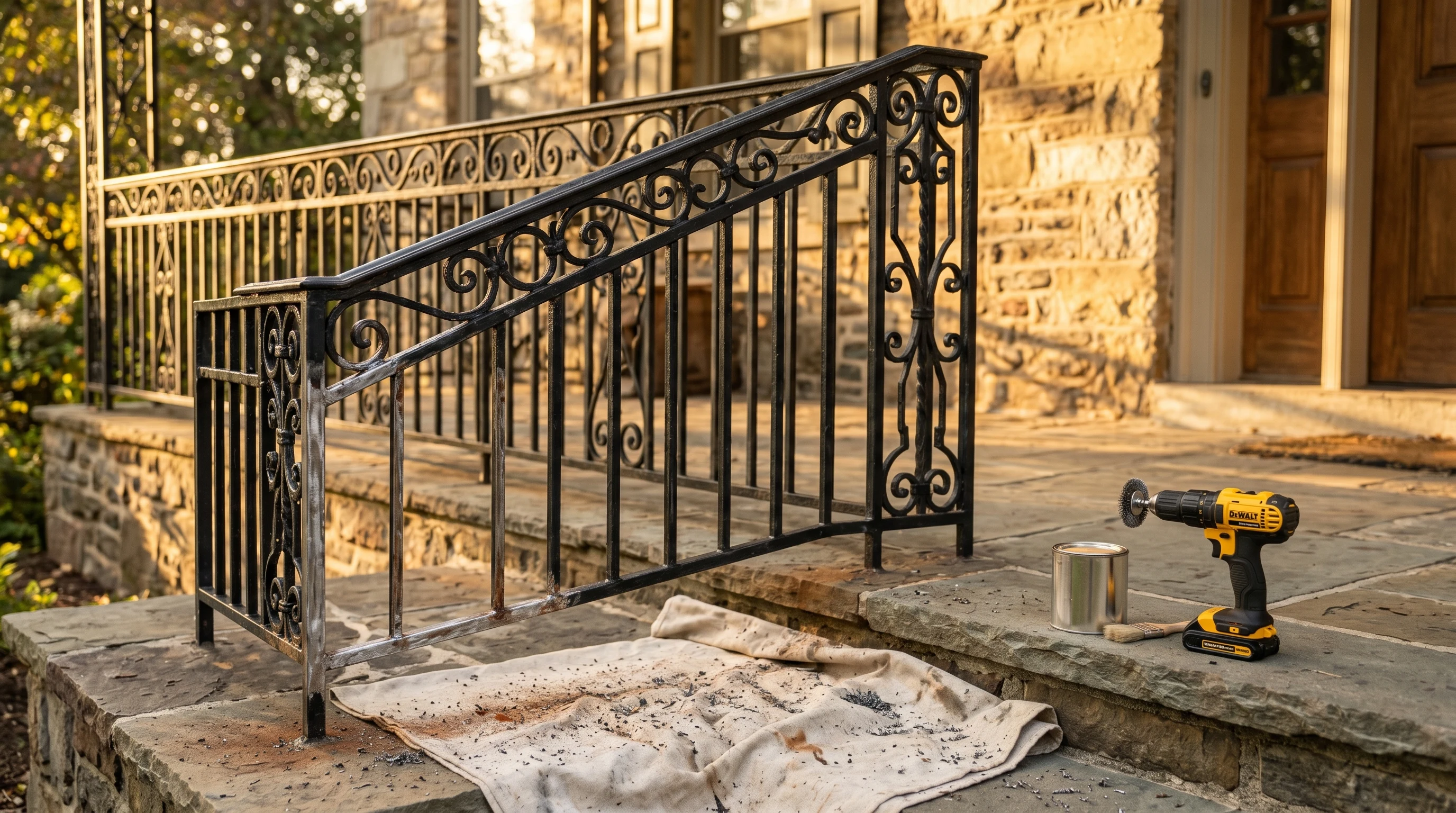 How to Paint Wrought Iron — Railings, Fences, and Gates